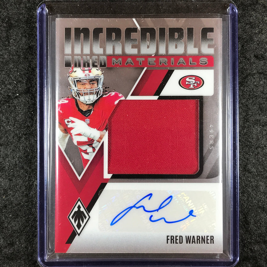 2024 Phoenix Football FRED WARNER Incredible Inked Materials Jersey Auto 24/49