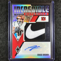2024 Phoenix Football CHASE BROWN Incredible Inked Materials Logo Auto 2/2