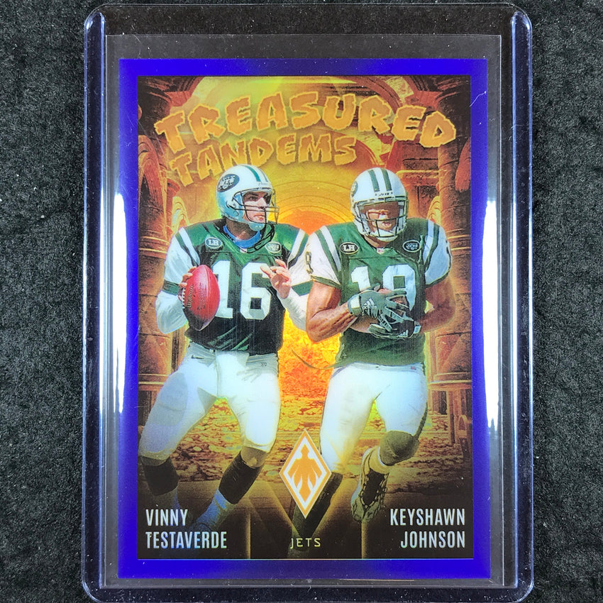 2024 Phoenix Football TESTAVERDE KEYSHAWN JOHNSON Treasured Tandems Blue 41/50