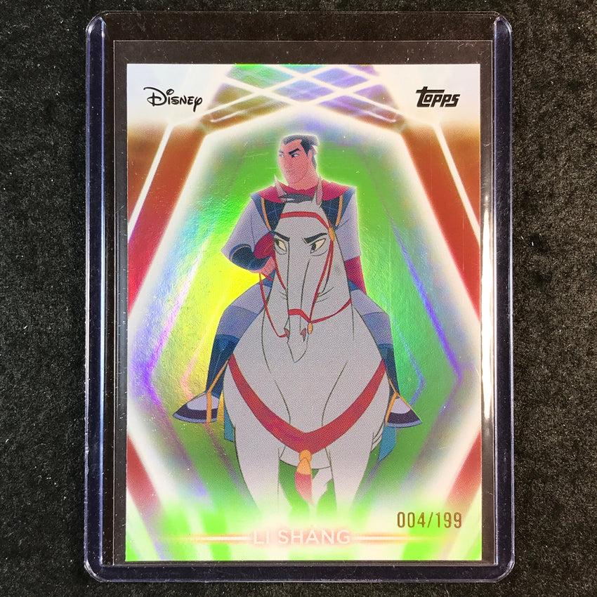 2026 Topps Disney Neon LI SHANG Base Green 4/199 #77