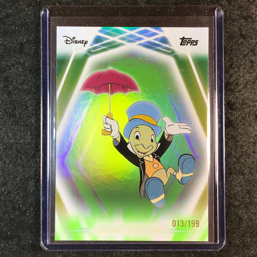 2026 Topps Disney Neon JIMINY CRICKET Base Green 13/199 #87