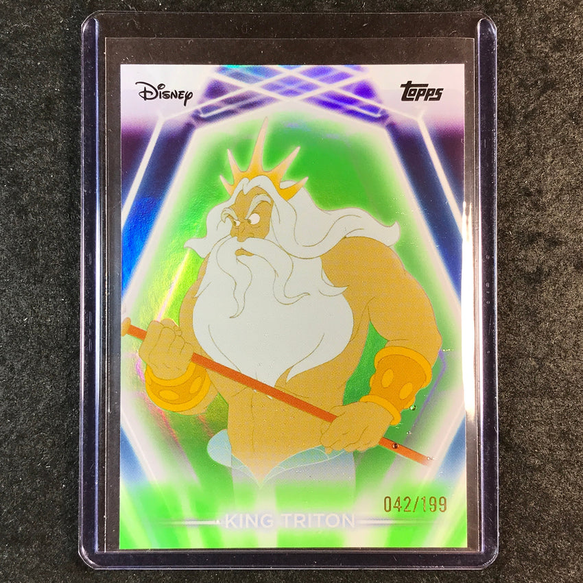 2026 Topps Disney Neon KING TRITON Base Green 42/199 #177