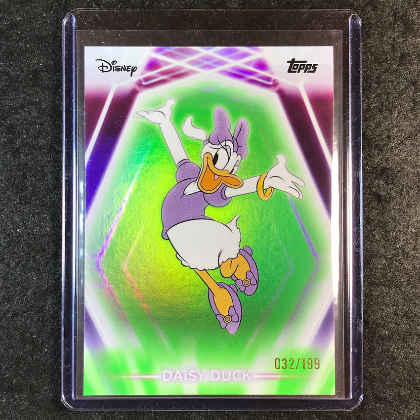 2026 Topps Disney Neon DAISY DUCK Base Green 32/199 #197