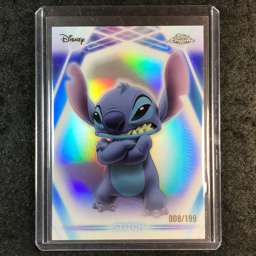 2026 Topps Disney Neon STITCH Chrome Neon Etch Refractor 8/199 #14