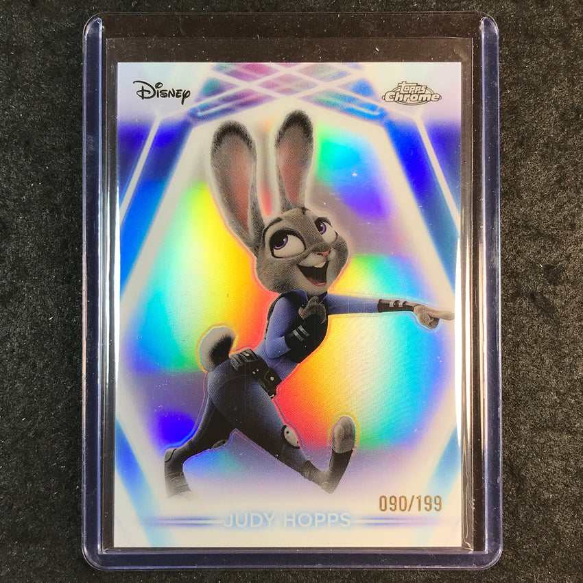 2026 Topps Disney Neon JUDY HOPPS Chrome Neon Etch Refractor 90/199 #62