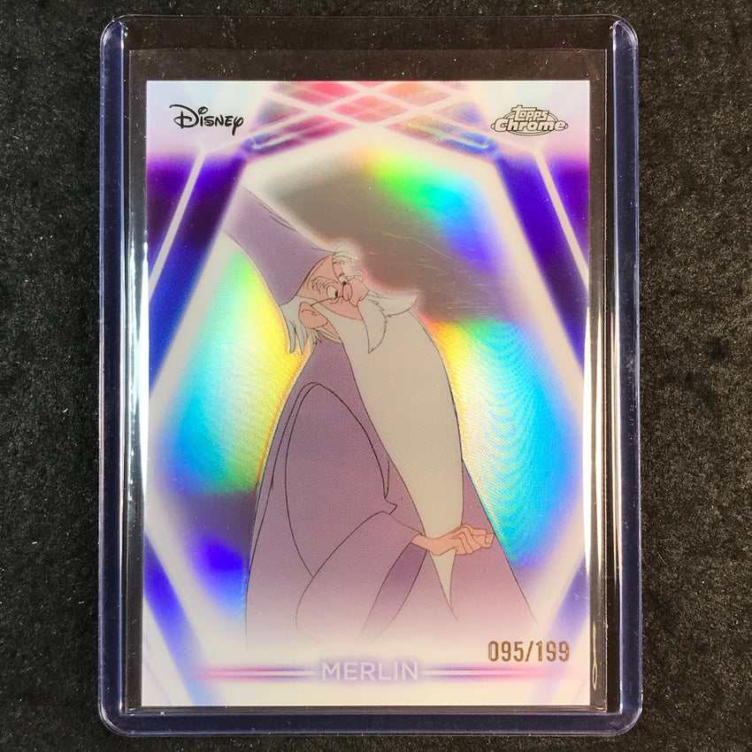 2026 Topps Disney Neon MERLIN Chrome Neon Etch Refractor 95/199 #145