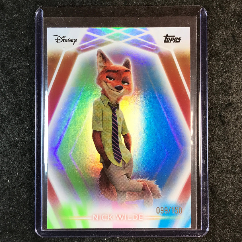 2026 Topps Disney Neon NICK WILDE Base Pink Green Blue 99/150 #61