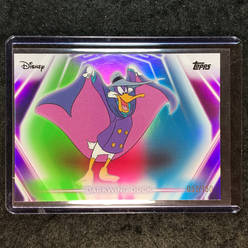 2026 Topps Disney Neon DARKWING DUCK Base Pink Green Blue 57/150 #123