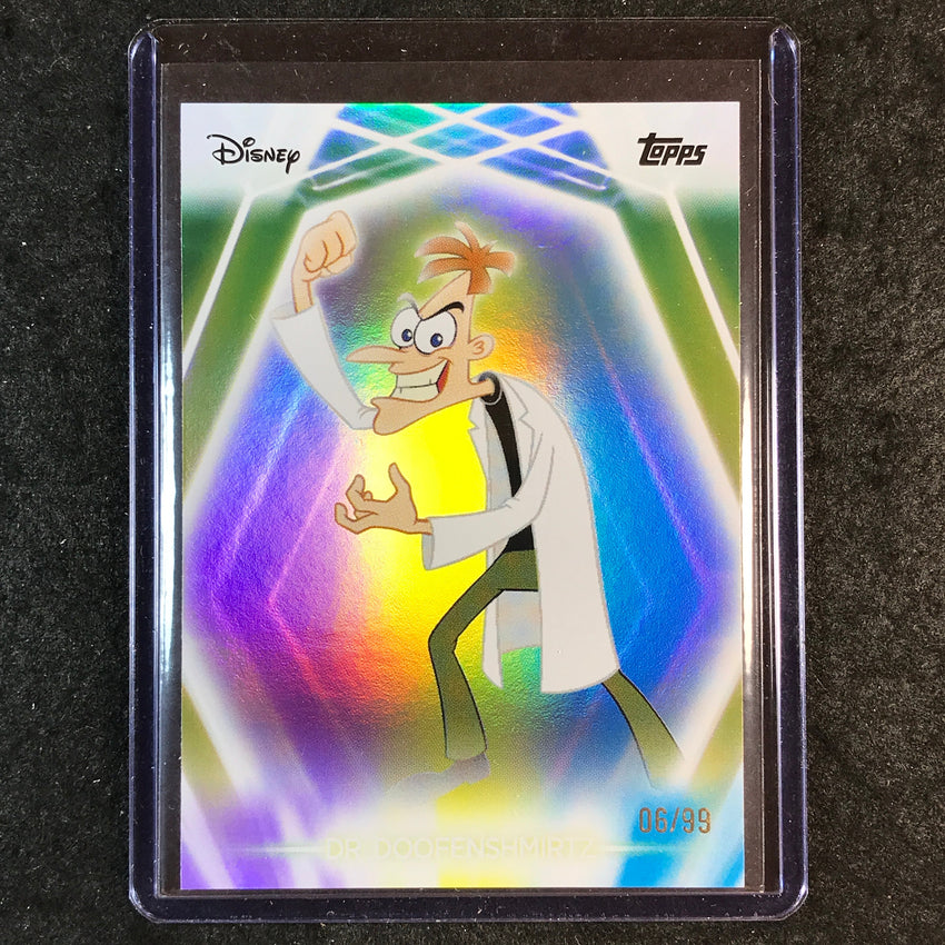 2026 Topps Disney Neon DR. DOOFENSHMIRTZ Base Purple Yellow Blue 6/99 #4