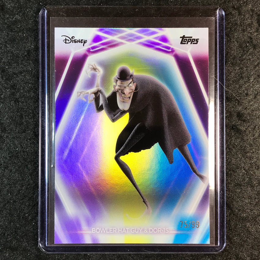 2026 Topps Disney Neon BOWLER HAT GUY & DOR-15 Purple Yellow Blue 75/99 #142