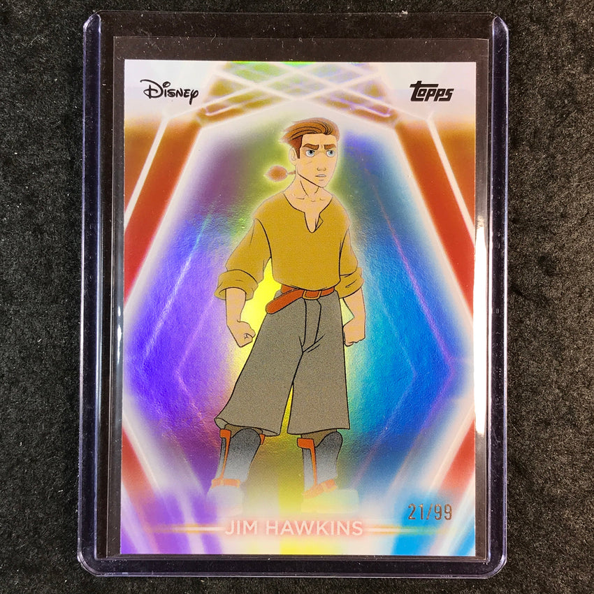 2026 Topps Disney Neon JIM HAWKINS Base Purple Yellow Blue 21/99 #149
