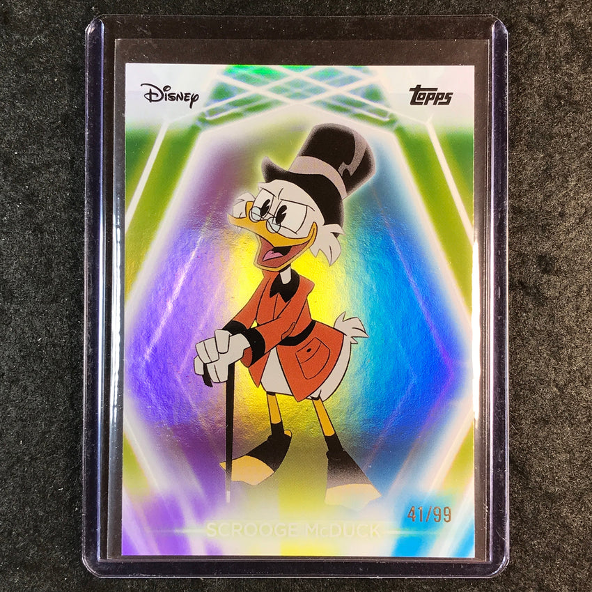 2026 Topps Disney Neon SCROOGE MCDUCK Base Purple Yellow Blue 41/99 #151
