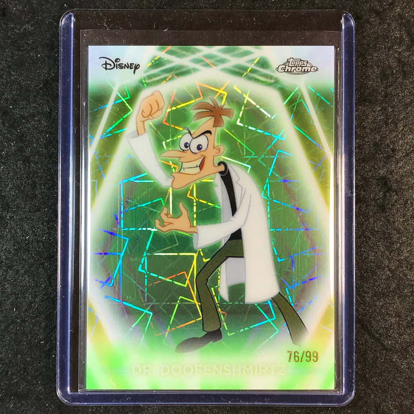 2026 Topps Disney Neon DR. DOOFENSHMIRTZ Chrome Neon Etch Green Lazer 76/99 #4