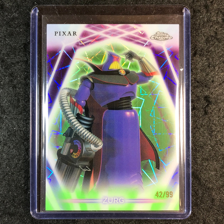2026 Topps Disney Neon ZURG Chrome Neon Etch Green Lazer 42/99 #34