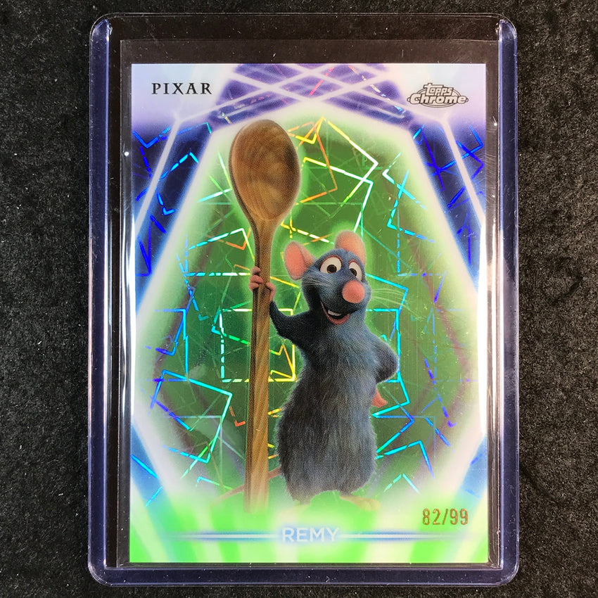 2026 Topps Disney Neon REMY Chrome Neon Etch Green Lazer 82/99 #71