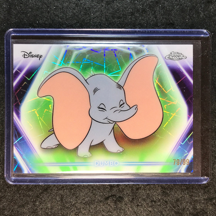 2026 Topps Disney Neon DUMBO Chrome Neon Etch Green Lazer 79/99 #185