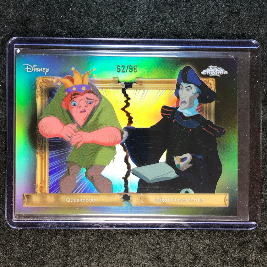 2026 Topps Disney Neon QUASIMODO CLAUDE FROLLO Family First Variation 62/99