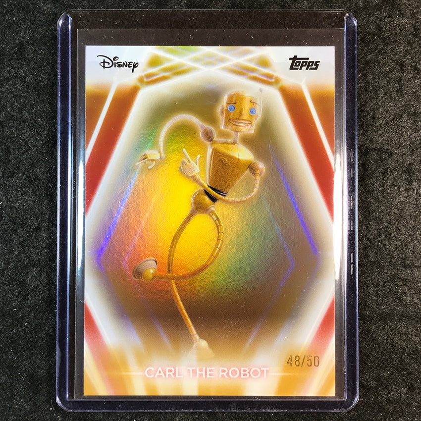 2026 Topps Disney Neon CARL THE ROBOT Base Gold 48/50 #143