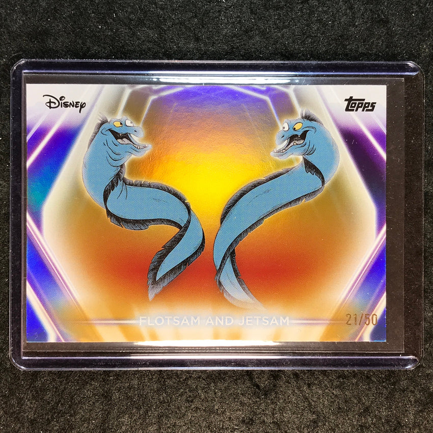 2026 Topps Disney Neon FLOTSAM AND JETSAM Base Gold 21/50 #179