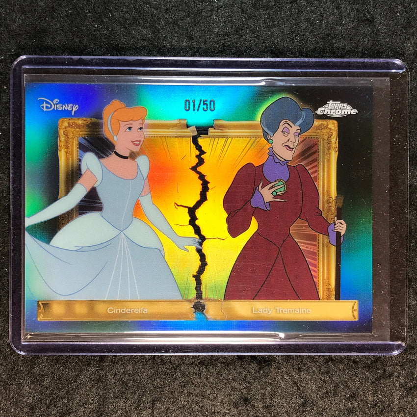 2026 Topps Disney Neon CINDARELLA LADY TREMAINE Family First Variation Gold 1/50