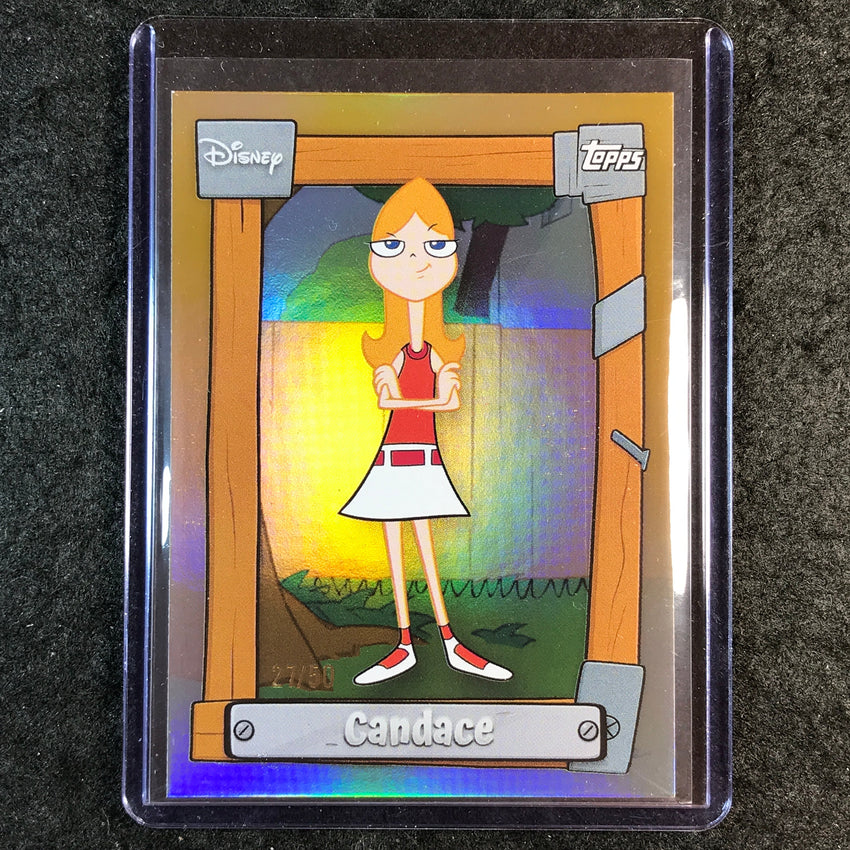 2026 Topps Disney Neon CANDACE Phineas and Ferb Gold 27/50 #10
