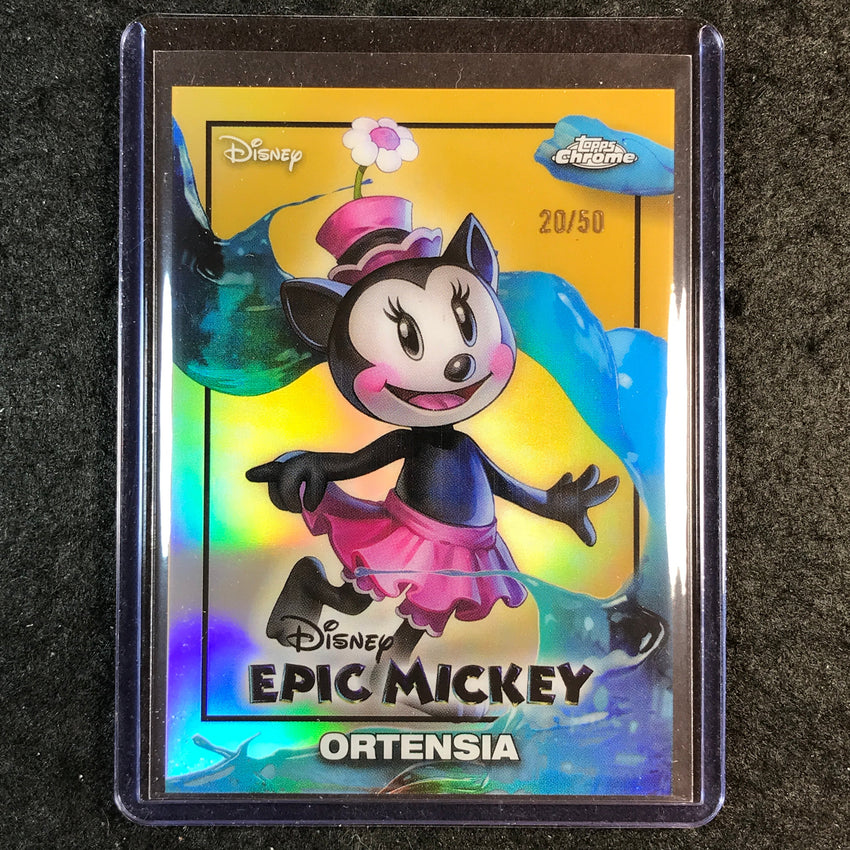 2026 Topps Disney Neon ORTENSIA Epic Mickey Gold 20/50 #6