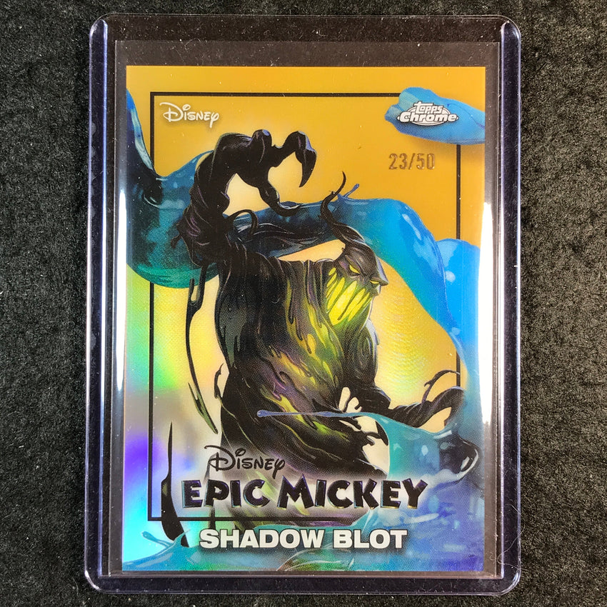 2026 Topps Disney Neon SHADOW BLOT Epic Mickey Gold 23/50 #25