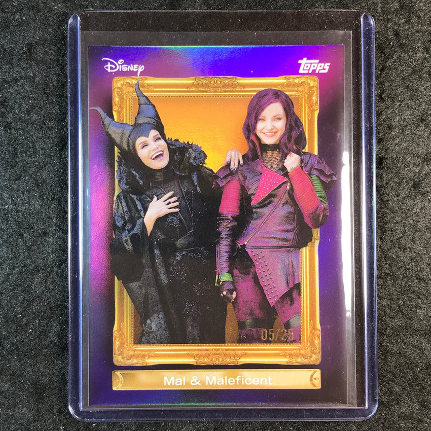 2026 Topps Disney Neon MAL & MALEFICENT Family First Orange 5/25 #34