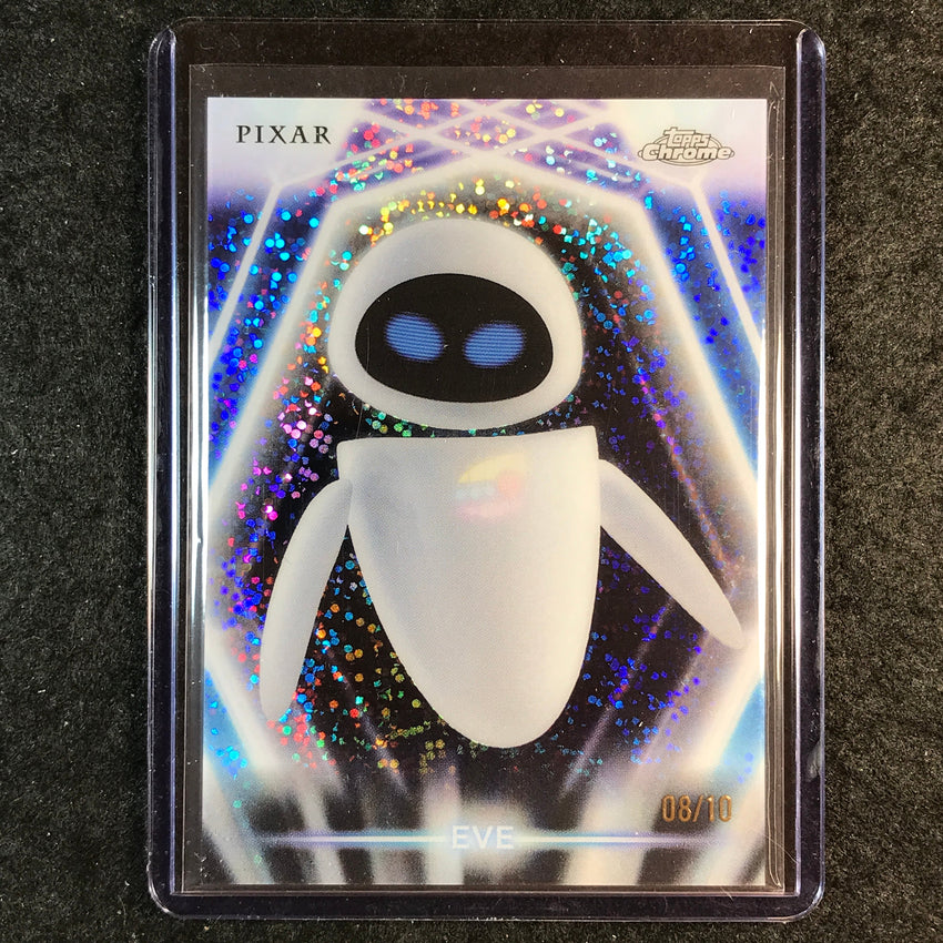 2026 Topps Disney Neon EVE Chrome Neon Etch Black Speckle 8/10 #20