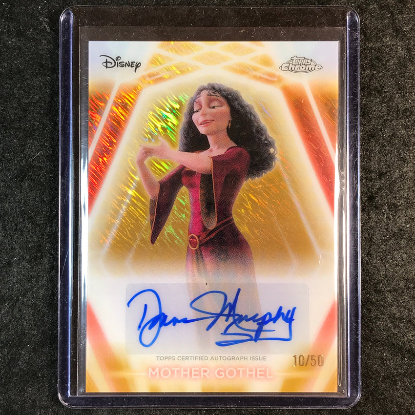 2026 Topps Disney Neon DONNA MURPHY MOTHER GOTHEL Neon Etch Auto Gold 10/50