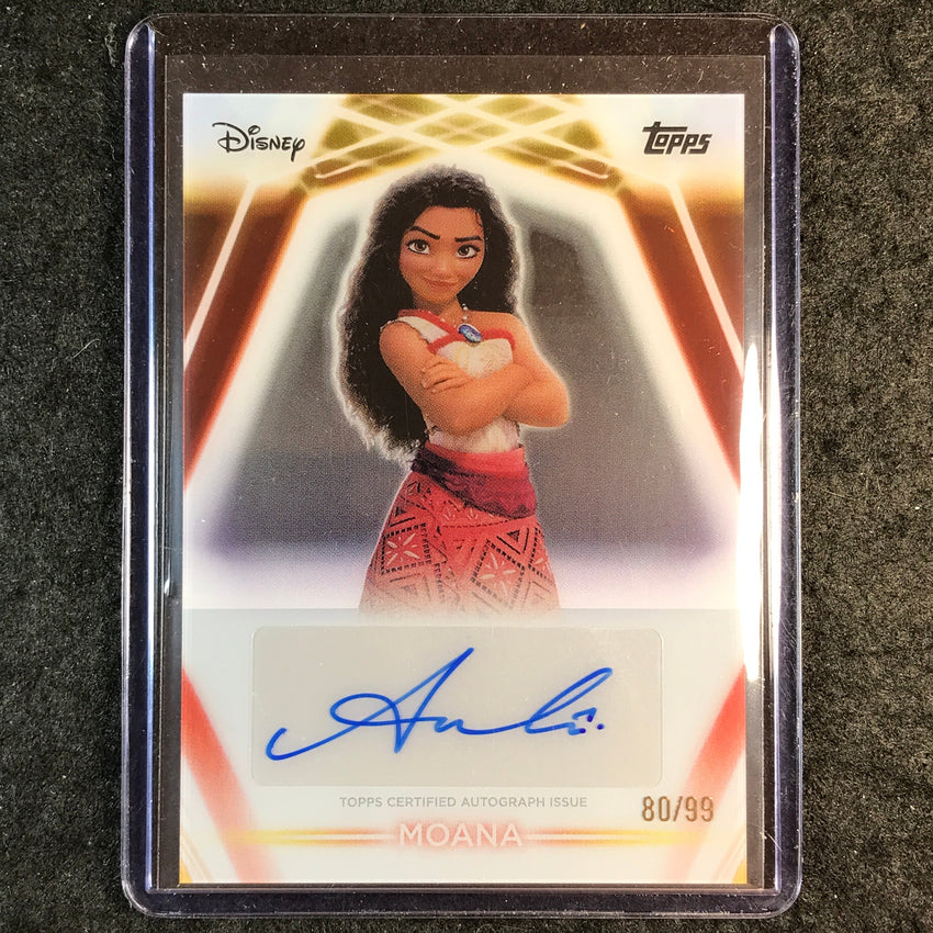 2026 Topps Disney Neon AULI'I CRAVALHO AS MOANA Topps Neon Autographs 80/99