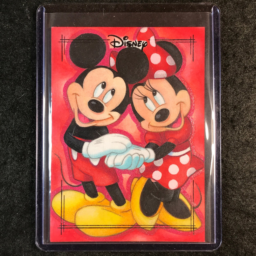 2026 Topps Disney Neon MICKEY & MINNIE MOUSE Artist Sketch 1/1 JAMISON MURDOCK