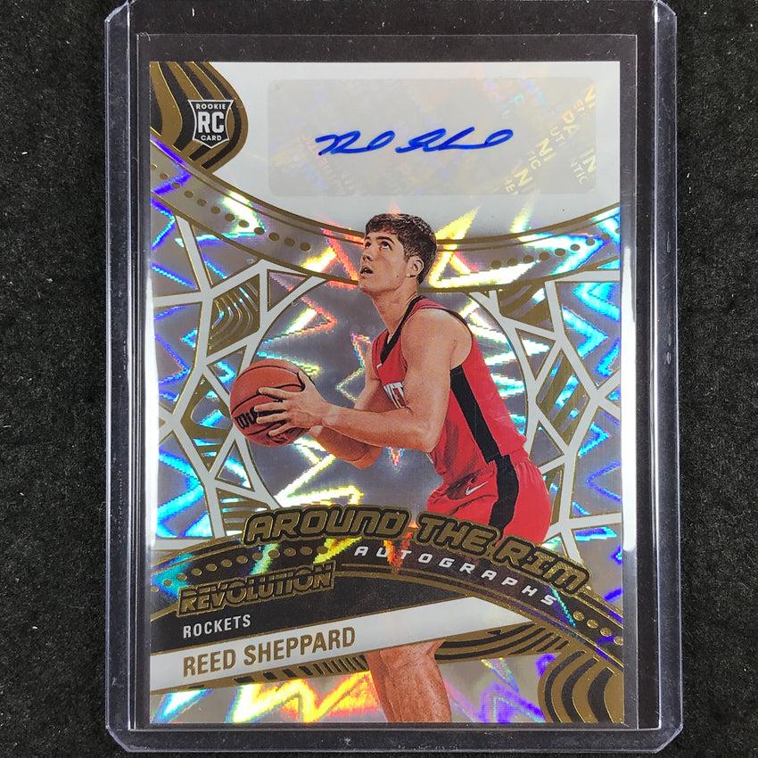 2024-25 Revolution REED SHEPPARD Around The Rim Rookie Auto Impact 6/100