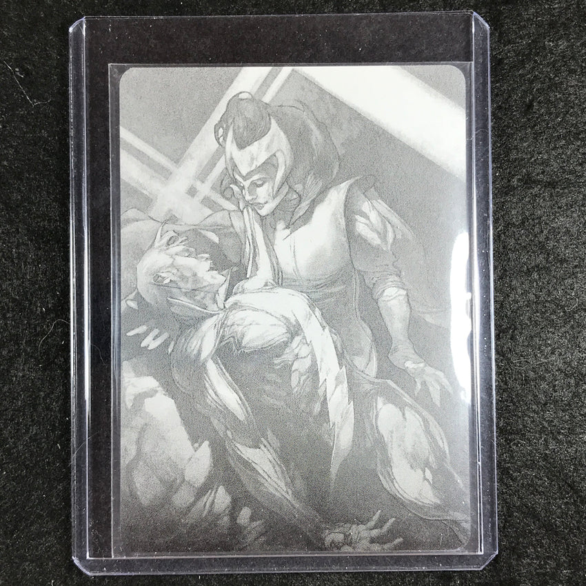 2023 Marvel Flair SCARLET WITCH Flairium Printing Plate Black 1/1 #52