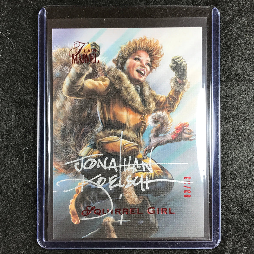 2023 Marvel Flair SQUIRREL GIRL - JONATHAN KOELSCH Base Artist Auto 3/33 #49