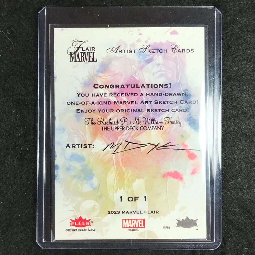 2023 Marvel Flair SILK Artist Sketch Card MARCIA DYE 1/1