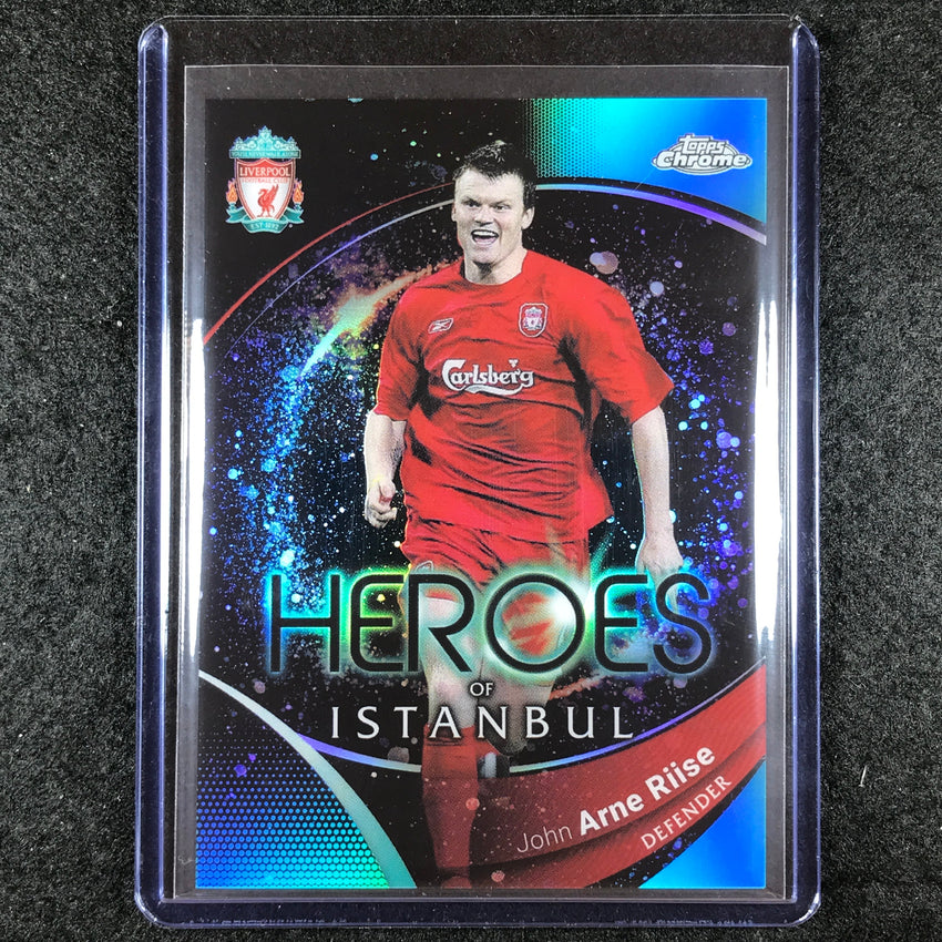2023-24 Topps Chrome Liverpool JOHN ARNE RIISE Heroes of Istanbul Aqua 31/99