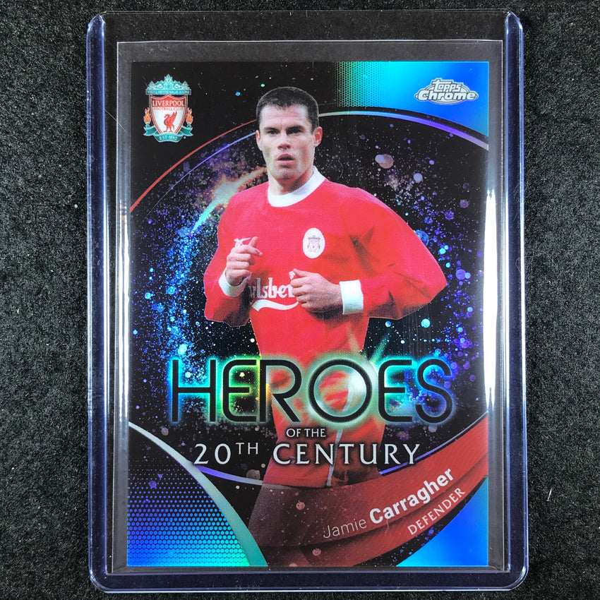 2023-24 Topps Chrome Liverpool JAMIE CARRAGHER Heroes 20th Century Aqua 16/99