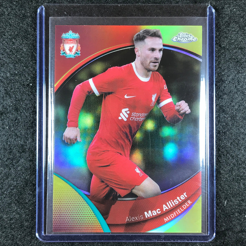 2023-24 Topps Chrome Liverpool ALEXIS MAC ALLISTER Base Yellow 41/75