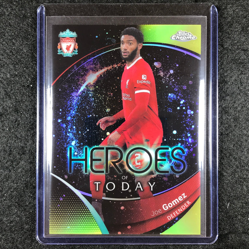 2023-24 Topps Chrome Liverpool JOE GOMEZ Heroes of Today Yellow 55/75