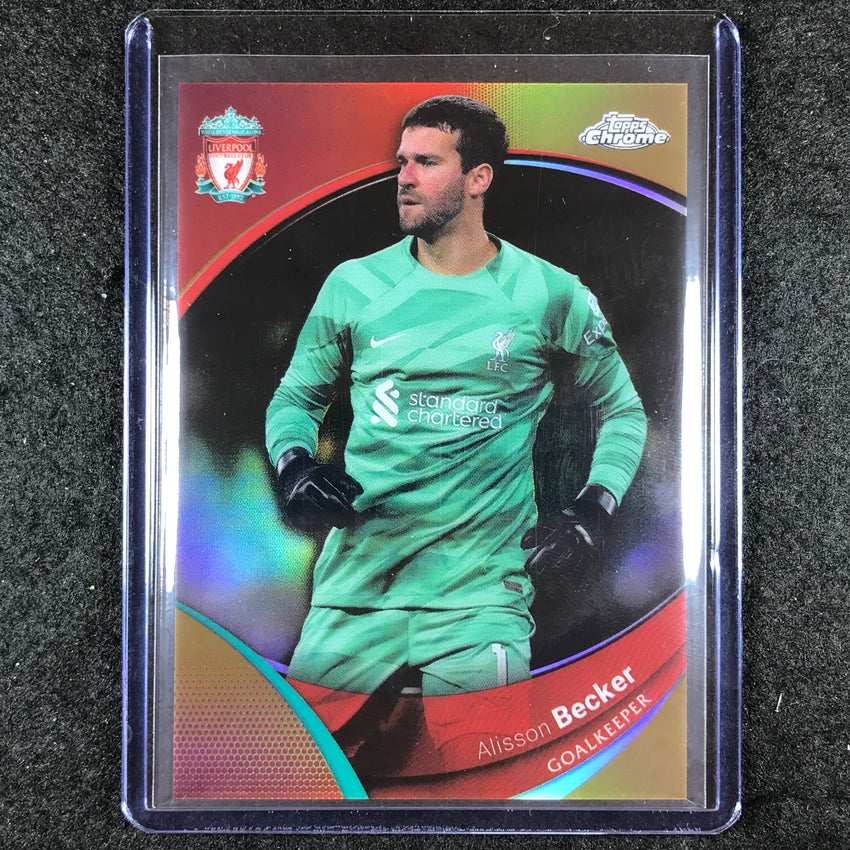 2023-24 Topps Chrome Liverpool ALISSON BECKER Base Gold 42/50