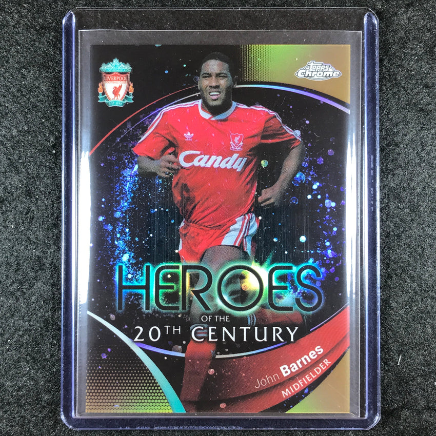 2023-24 Topps Chrome Liverpool JOHN BARNES Heroes of the 20th Century Gold 6/50