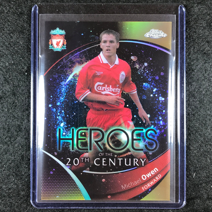 2023-24 Topps Chrome Liverpool MICHAEL OWEN Heroes of the 20th Century Gold 6/50