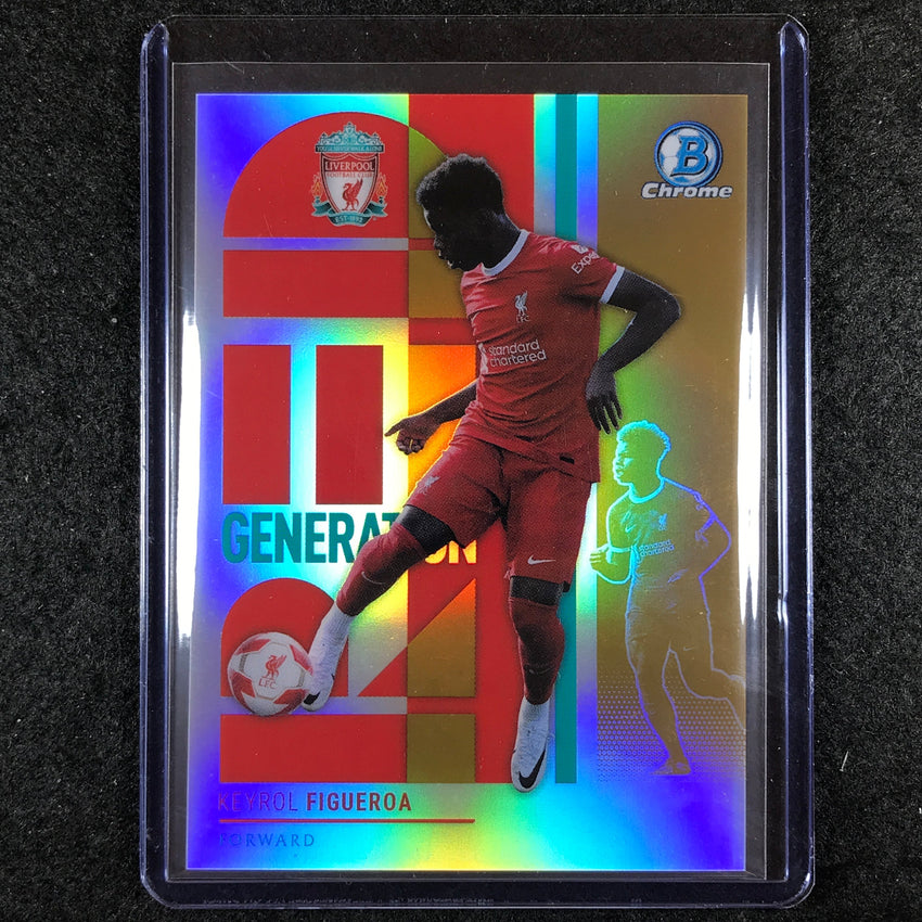 2023-24 Topps Chrome Liverpool KEYROL FIGUEROA Generation Red Gold 25/50