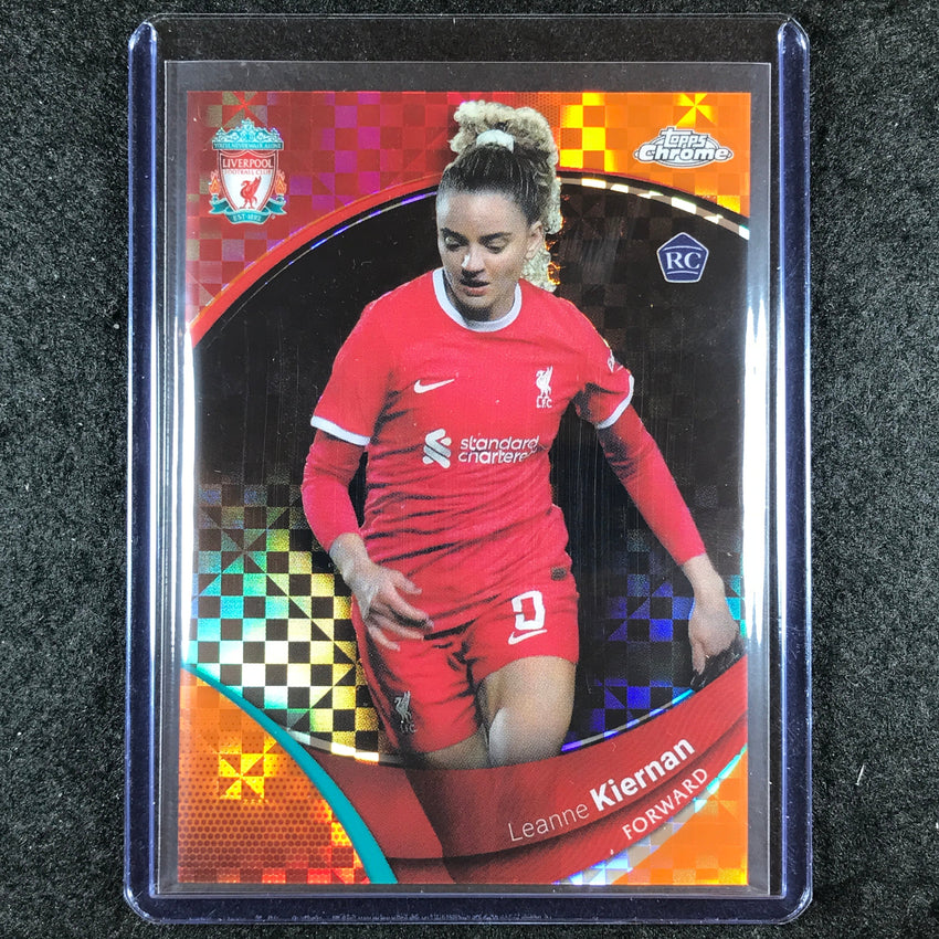 2023-24 Topps Chrome Liverpool LEANNE KIERNAN Rookie Base Orange X-Fractor 11/25