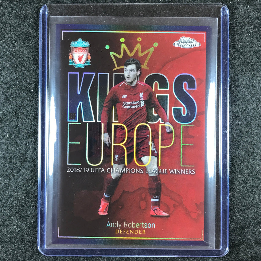 2023-24 Topps Chrome Liverpool ANDY ROBERTSON Kings of Europe Black 2/10