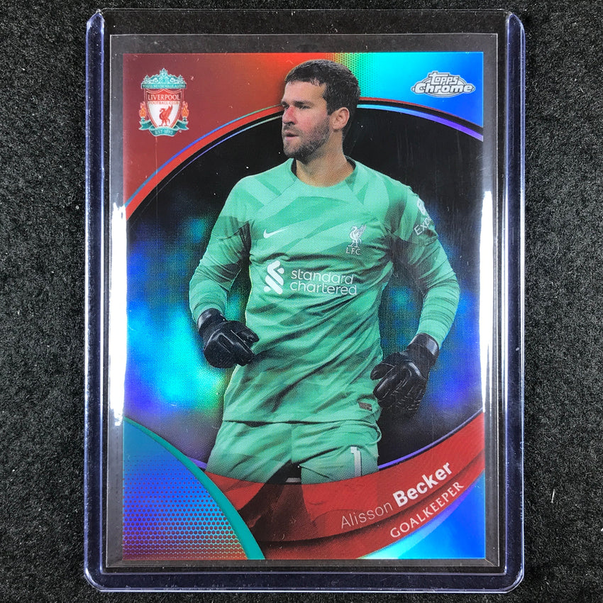 2023-24 Topps Chrome Liverpool ALISSON BECKER Base Aqua 68/99