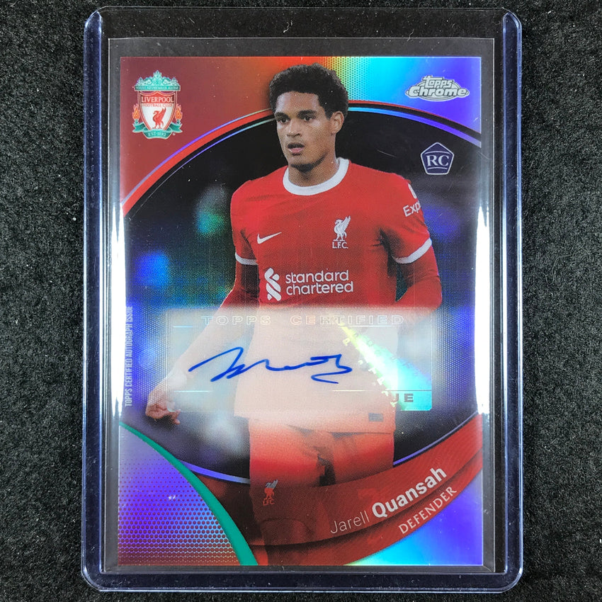 2023-24 Topps Chrome Liverpool JARELL QUANSAH Base Rookie Auto Refractor #JQ