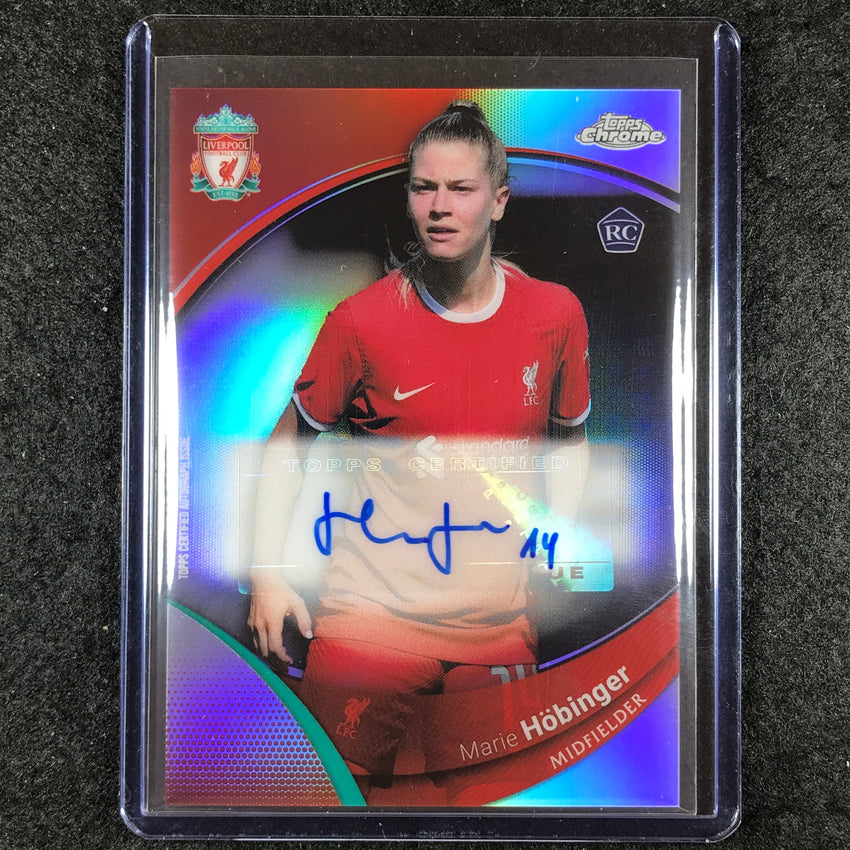 2023-24 Topps Chrome Liverpool MARIE HOBINGER Base Rookie Auto Refractor #MH