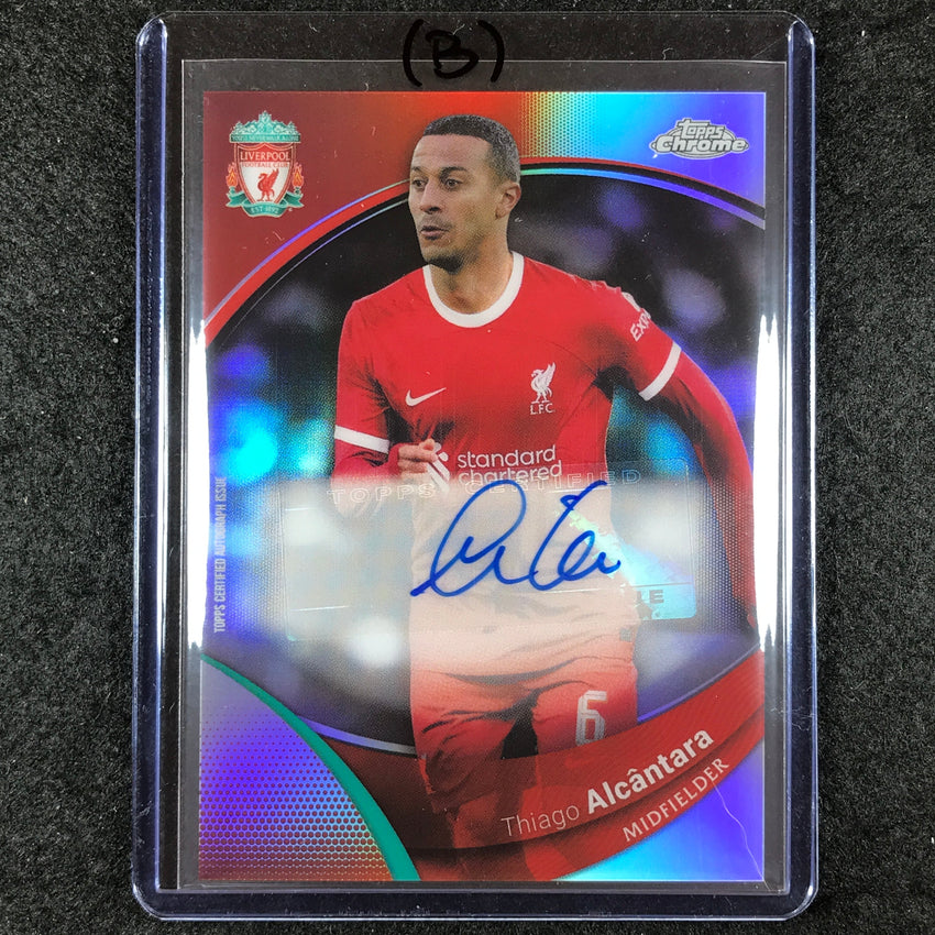 2023-24 Topps Chrome Liverpool THIAGO ALCANTARA Base Auto Refractor #AL (B)